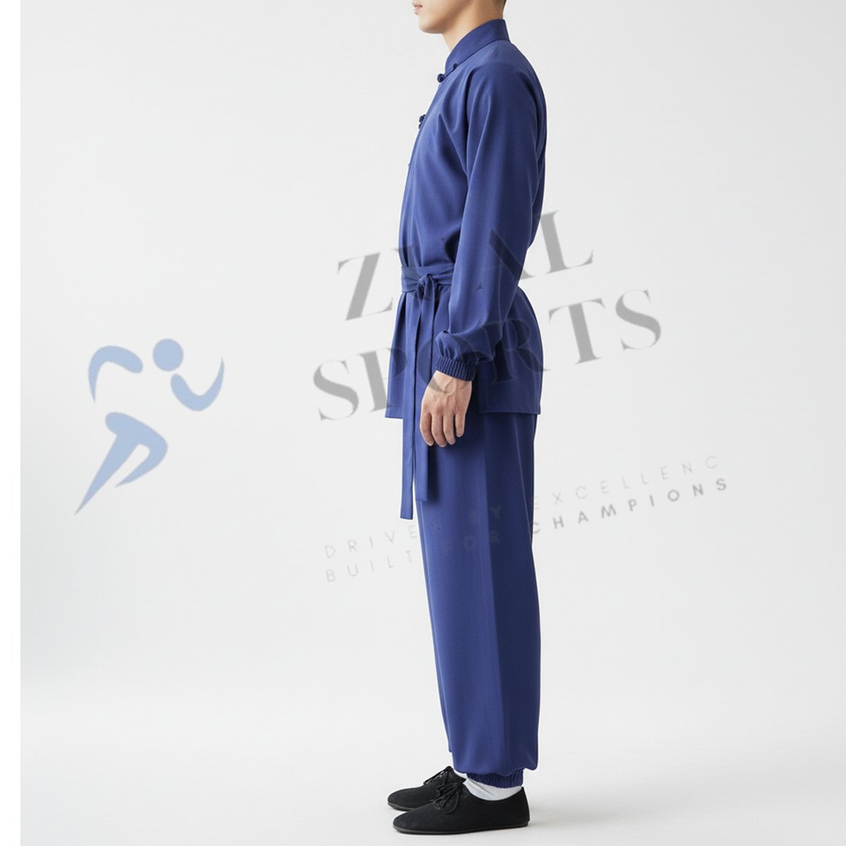 Premium Dark Blue Kung Fu Uniform - Image 5