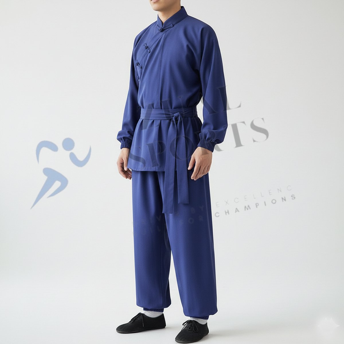 Premium Dark Blue Kung Fu Uniform - Image 3