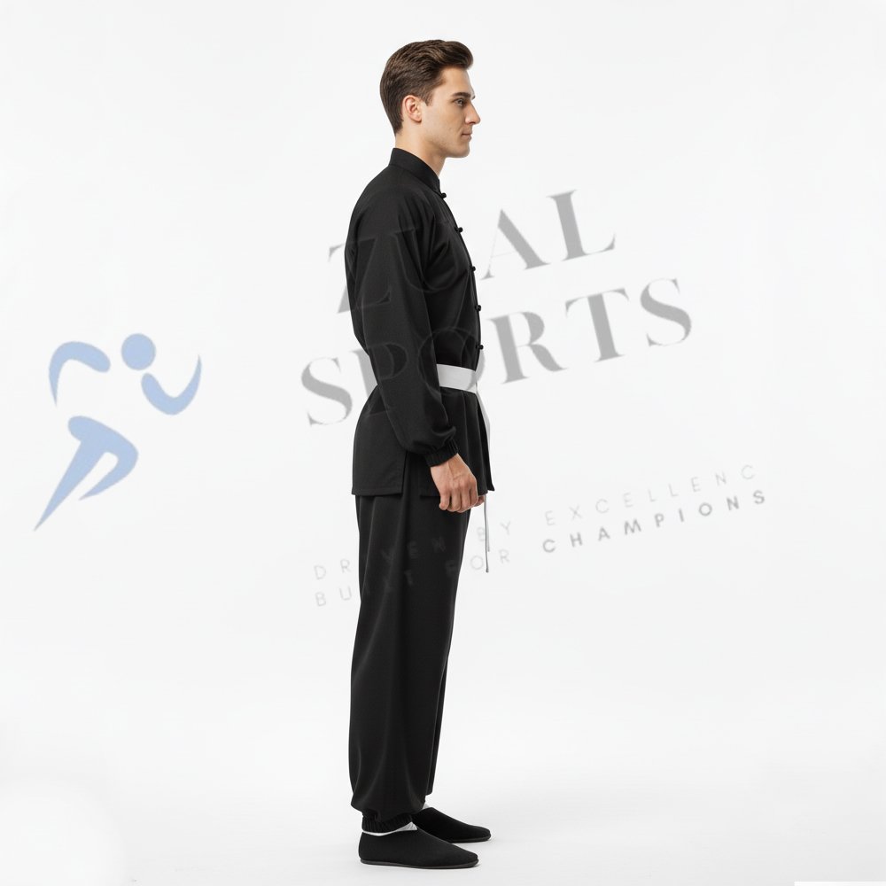 Premium Black Kung Fu Uniform - Image 4