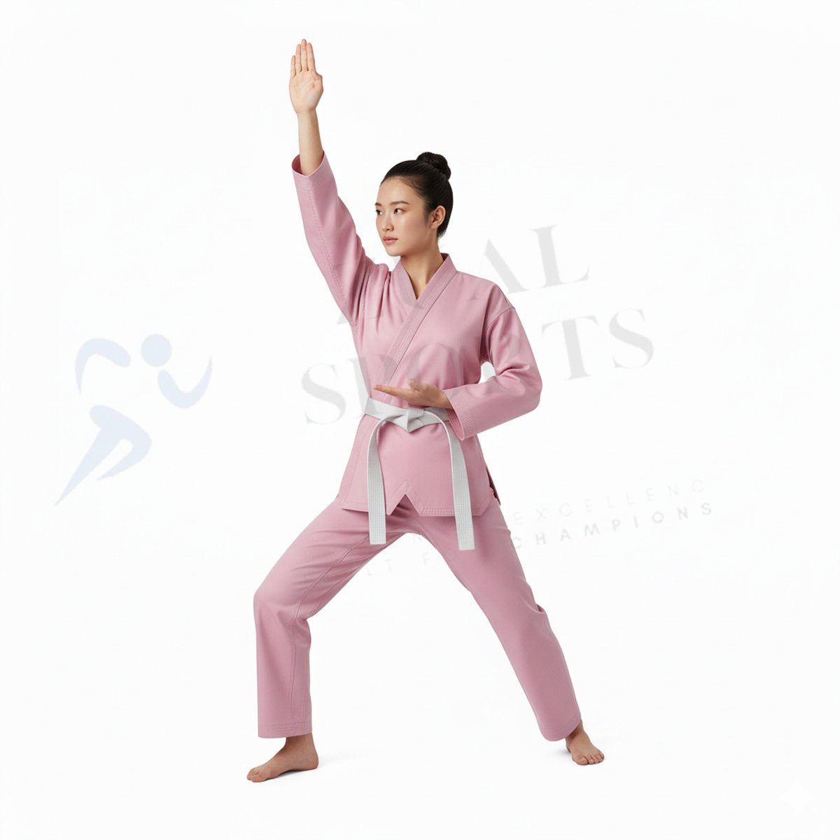 Pink Taekwondo Uniform for Girls - Image 4