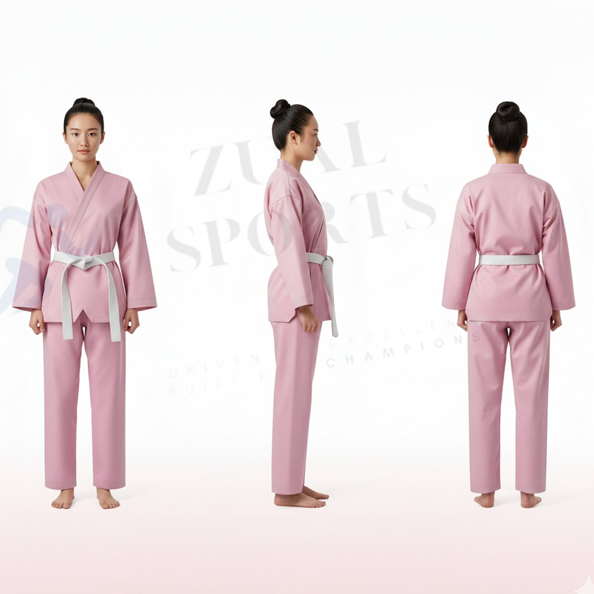 Pink Taekwondo Uniform for Girls - Image 6