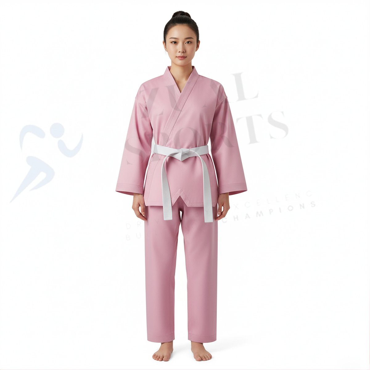Pink Taekwondo Uniform for Girls - Image 5