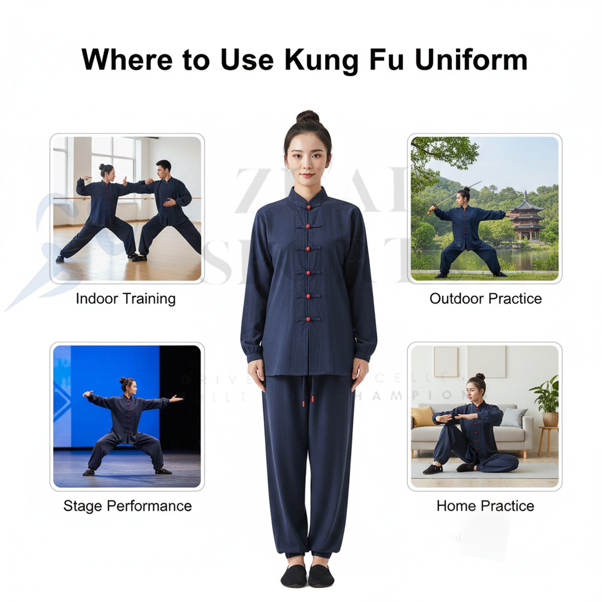 Blue Kung Fu Uniform - Image 7