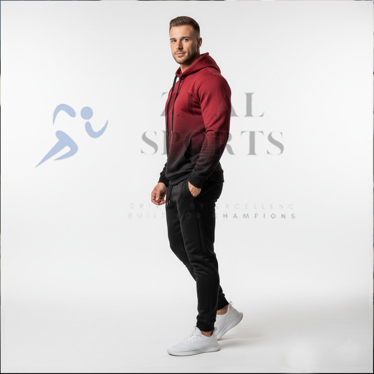 Men’s Gradient Hoodie Tracksuit - Image 4