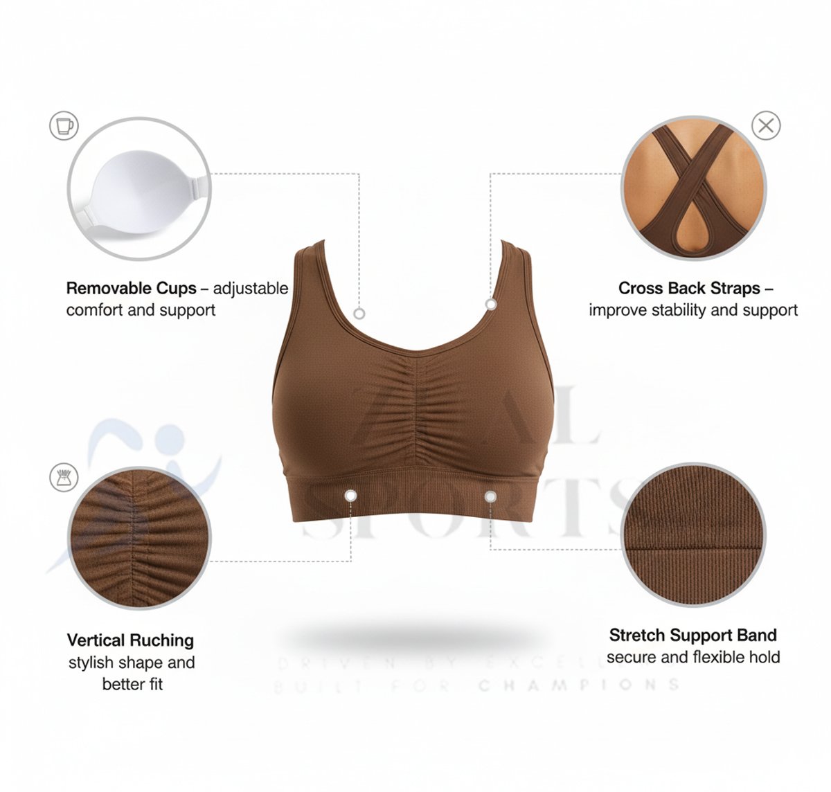 Women Seamless Sports Bra - Image 2