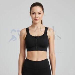 Women High Support Front Zipper Sports Bra