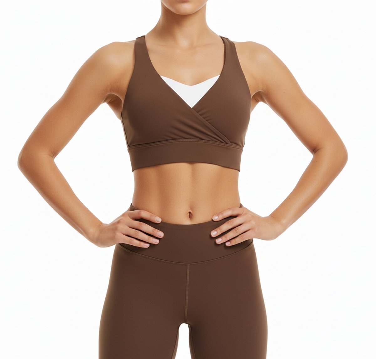 Women's Wrap V-Neck Sports Bra - Image 5