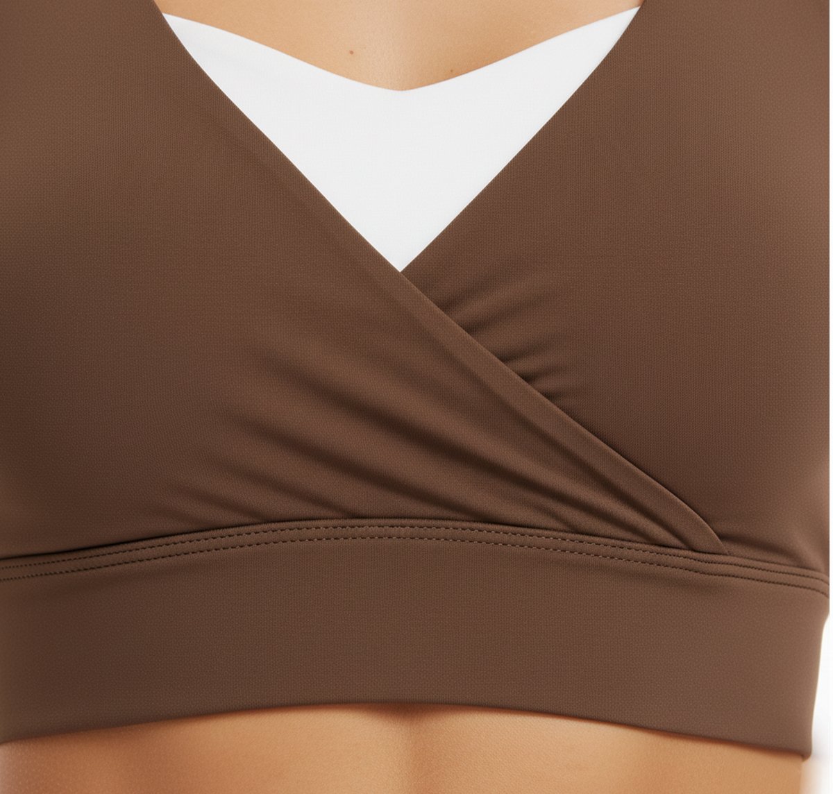 Women's Wrap V-Neck Sports Bra - Image 7