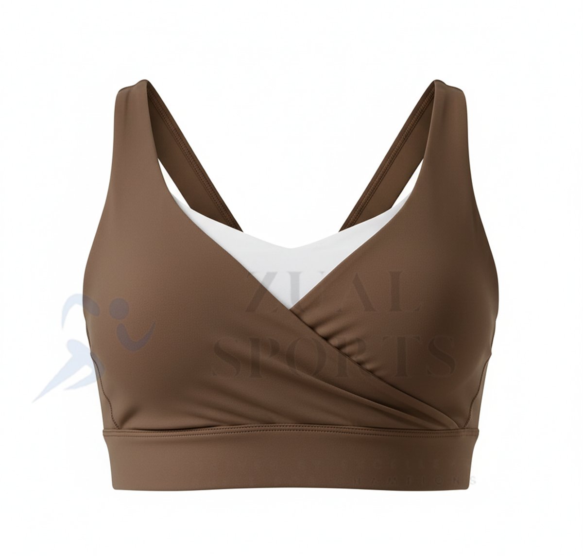 Women's Wrap V-Neck Sports Bra - Image 6