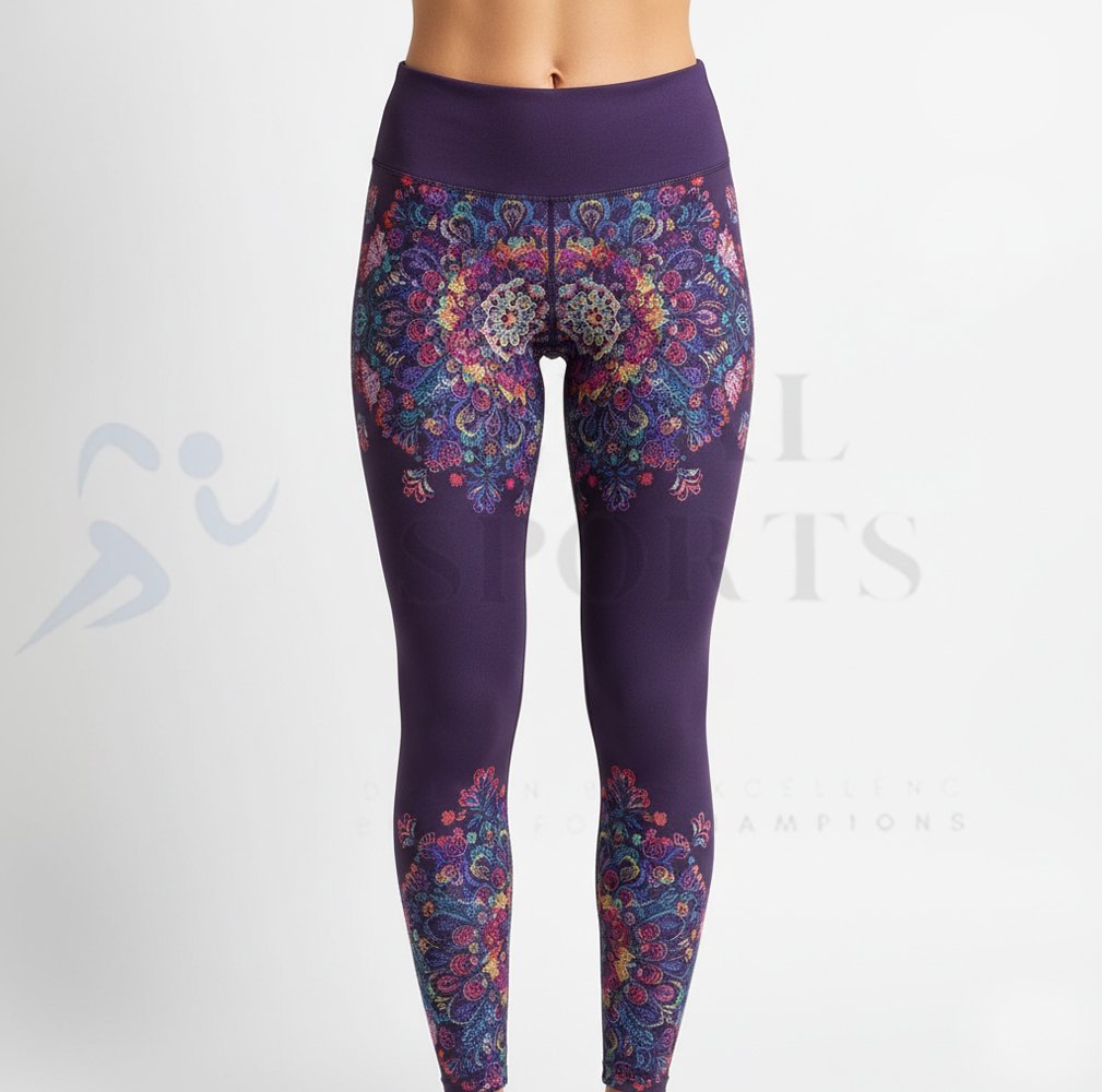Purple Floral Leggings