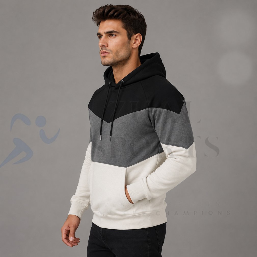 Men’s Color Block Pullover Hoodie - Image 3