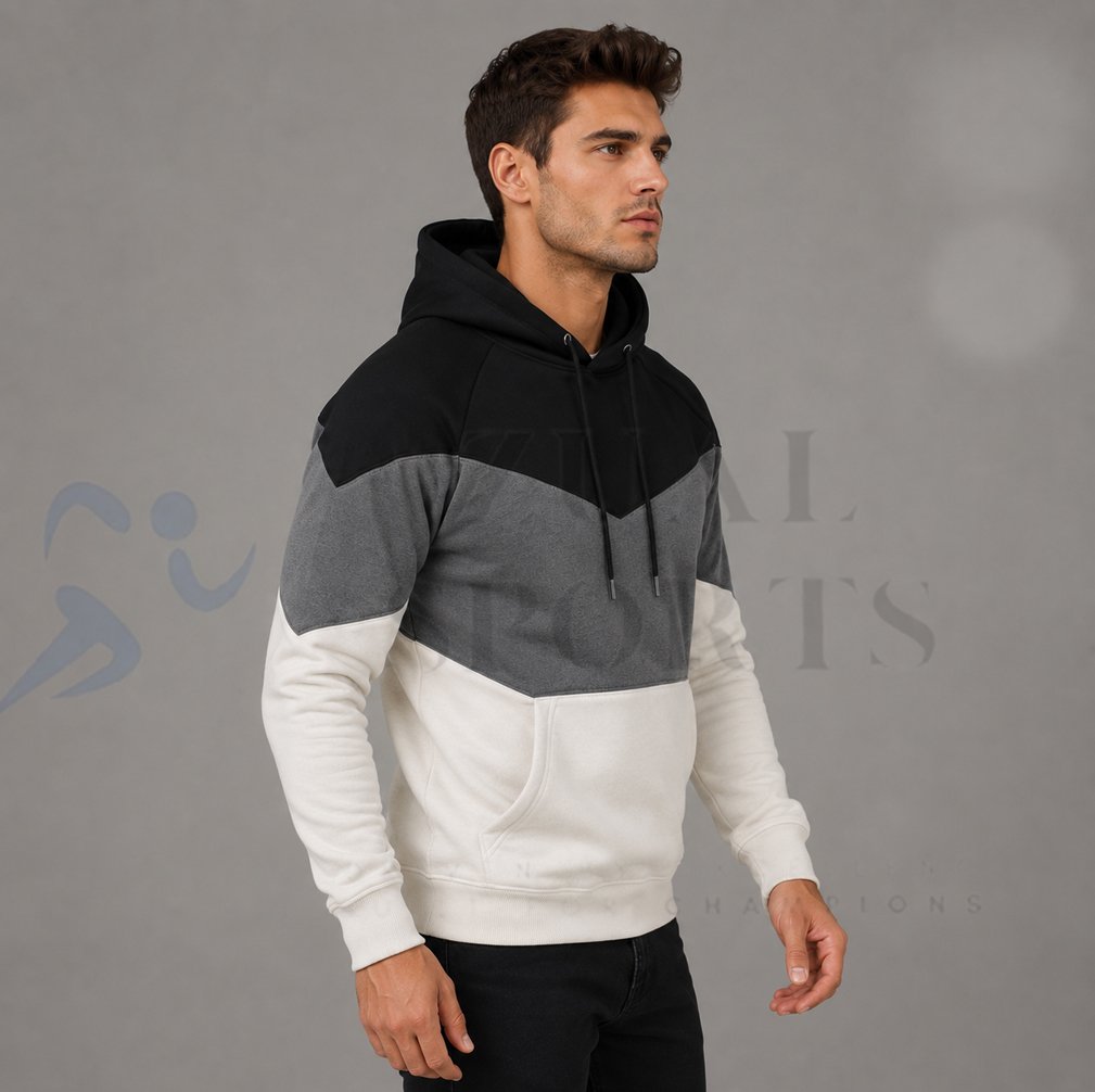 Men’s Color Block Pullover Hoodie - Image 4