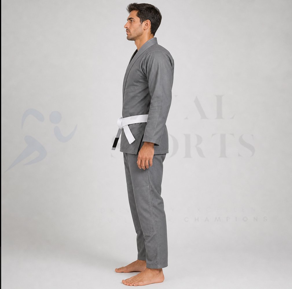 Premium Grey BJJ Gi Uniform - Image 3