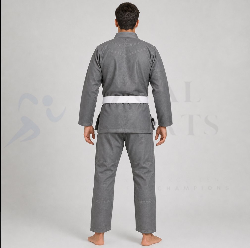 Premium Grey BJJ Gi Uniform - Image 4