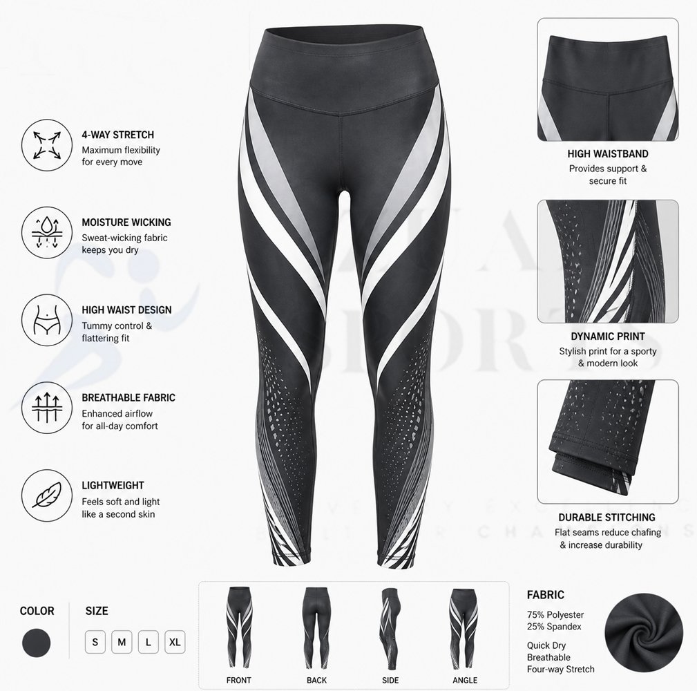 Women High Waist Performance Leggings - Image 2
