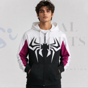 Spider Graphic Zip-Up Hoodie